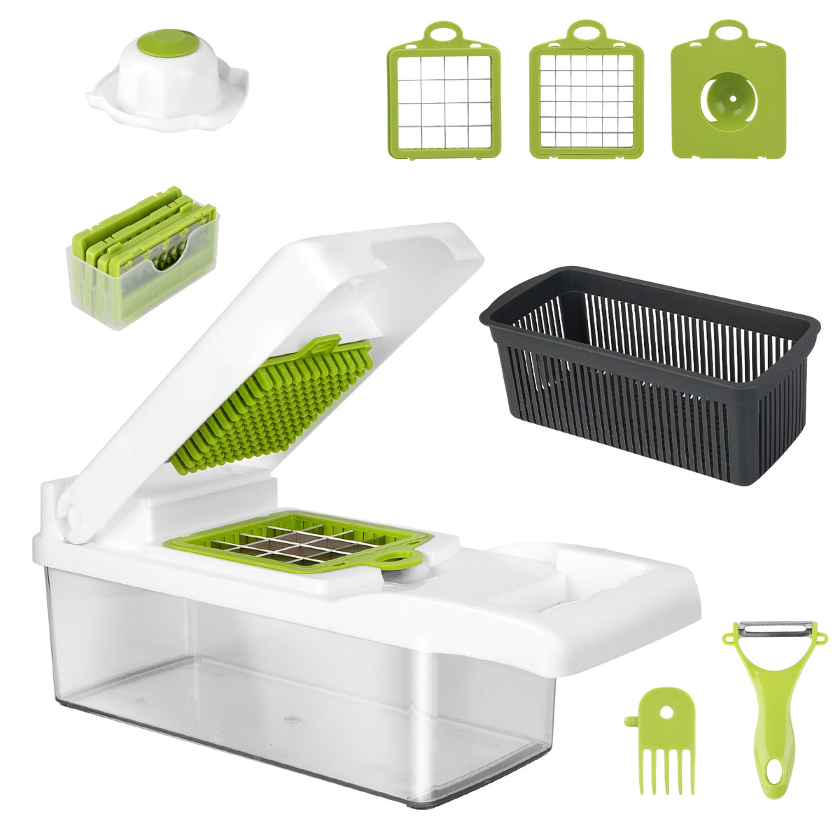 12-in-1 vegetable chopper with container