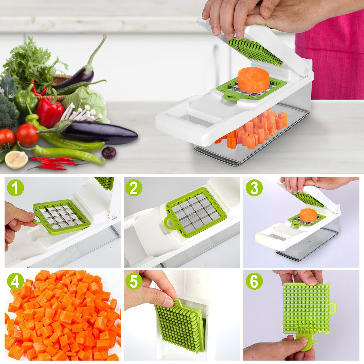 Vegetable chopper for meal prep