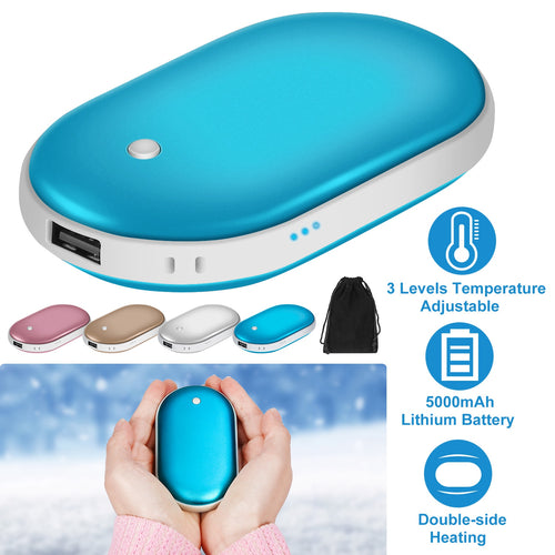 Rechargeable hand warmer blue