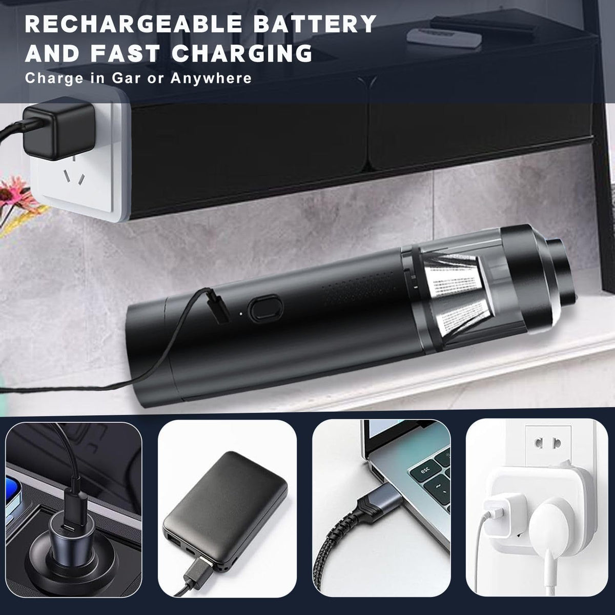 Handheld vacuum with attachments