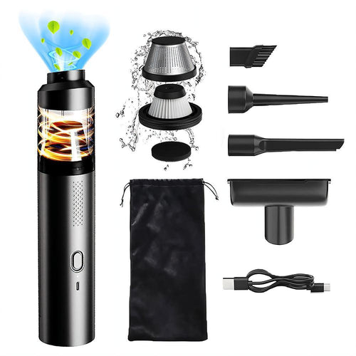 Black cordless handheld vacuum 15000Pa