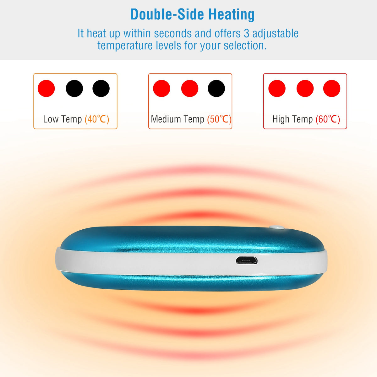 Hand warmer USB charging